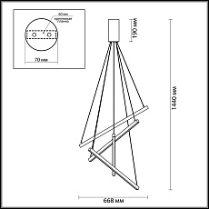 Подвесной светодиодный светильник Odeon Light L-vision Cometa 3860/48L 3