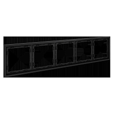 Рамка пластиковая Voltum S70 на 5 постов, (черный матовый) VLS100508 1