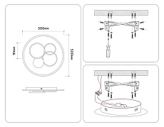 Потолочный светодиодный светильник Ambrella light Comfort LineTech FL4803 3