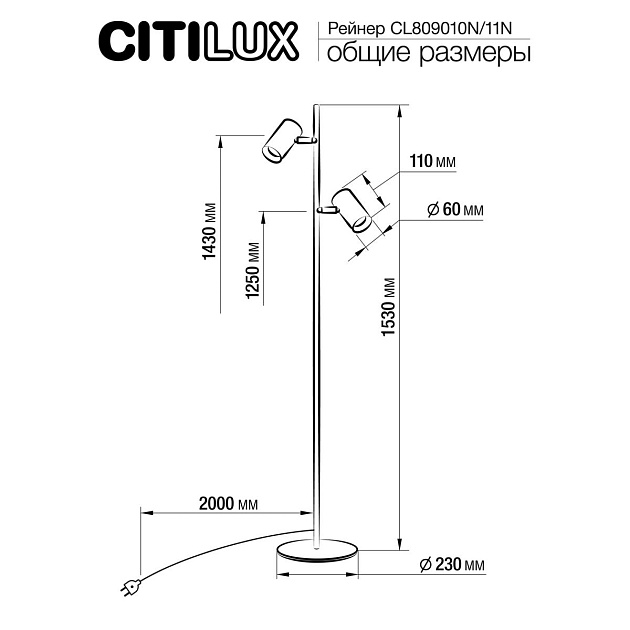 Торшер Citilux CL809010N Фото № 6