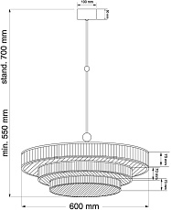 Потолочная люстра KUTEK LAVONE LAV-ZW-10(ZM)60/44/31 2