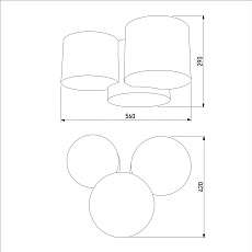 Потолочный светильник TK Lighting 4392 Mona Gray 2