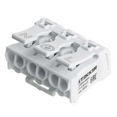 Клемма монтажная Stekker, LD294-4003, для подключения фазных проводников, 3 контактные группы (3 ввода, 3 вывода на полюс) 32734 4