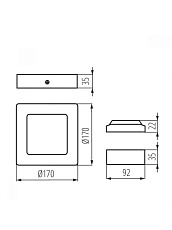 Потолочный светодиодный светильник Kanlux Kanti V2LED 12W-NW-W 28950 1