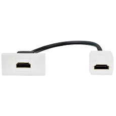 PRIMER РКМ-10-00-П Розетка HDMI M/M (1 модуль) белая IEK PR-KK40D-RH-0-1-K01