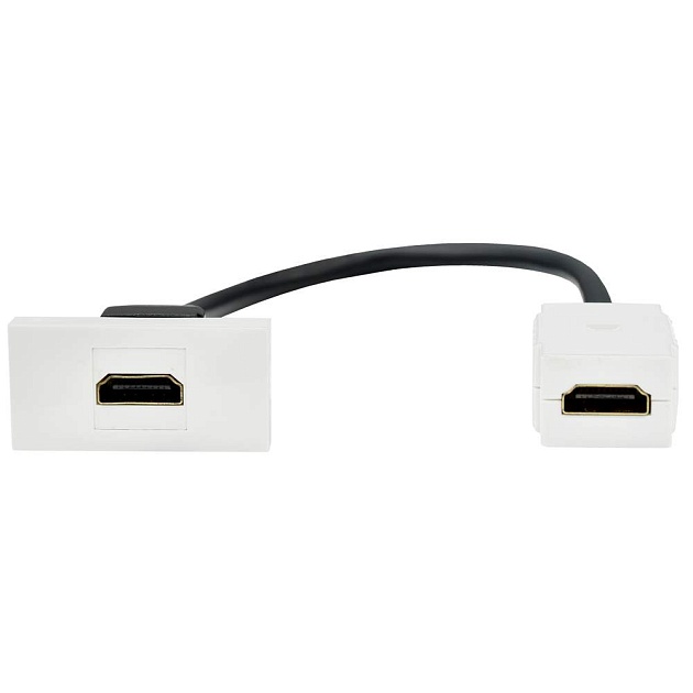 PRIMER РКМ-10-00-П Розетка HDMI M/M (1 модуль) белая IEK PR-KK40D-RH-0-1-K01 Фото № 1