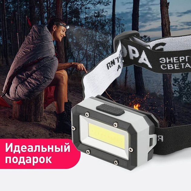 Налобный светодиодный фонарь ЭРА Шторм от батареек 30х30х63 320 лм GB-708 Б0052750 Фото № 10