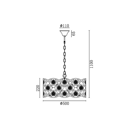 Подвесная люстра Vele Luce Silk VL3143P08 изображение 5 Подвесная люстра Vele Luce Silk VL3143P08 Фото № 5