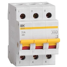 KARAT Выключатель нагрузки (мини-рубильник) ВН-32 3P 25А IEK MNV10-3-025