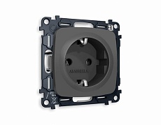 Комплект механизма электрической розетки AMBRELLA VOLT OMEGA Графит мягкое касание с/з на винтовых зажимах QUANT (OP9060, VM141) MO906010