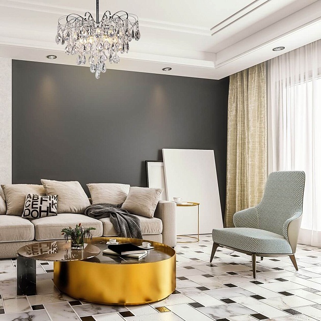 Подвесная люстра Escada Crown 682/6PL Chrome Фото № 2