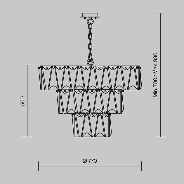 Подвесная люстра Maytoni Puntes MOD043PL-18CH Фото № 2