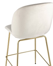 Полубарный стул Stool Group Турин со спинкой велюр бежевый золотые ножки 8329A VELVET BEIGE 5