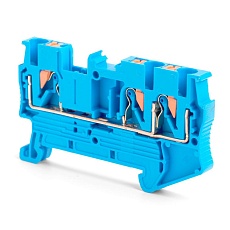 Зажим пружинный, 3-проводной проходной ЗНИ - 2,5, JXB PT 2.5 TW, синий LD573-2-25 49251 4