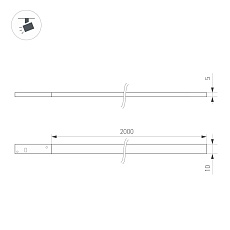 Трековый светодиодный светильник Arlight Mag-Microcosm-Flat-Elastic-L2000-16W Day4000 043251 1