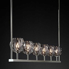 Подвесная люстра Imperium Loft Rh Boule De Cristal Linear Chandelier 6 Nickel 240203-22 1
