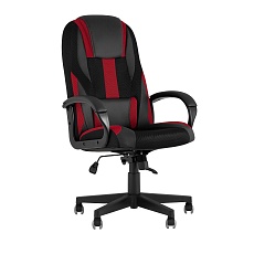 Игровое кресло TopChairs ST-Cyber 9 черный/красный текстиль/экокожа ST-Cyber 9 RED