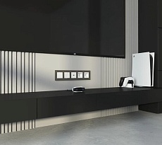 Рамка Werkel Slab на 5 постов бронза/софт W0052963 4690389207945 1