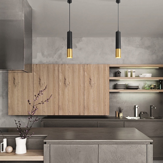 Подвесной светильник Eurosvet Tony DLN108 GU10 черный/золото изображение 4 Подвесной светильник Eurosvet Tony DLN108 GU10 черный/золото Фото № 4