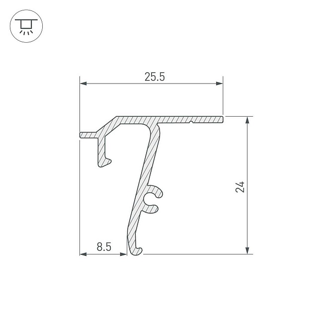 Профиль Arlight Stretch-Shadow-Tech-Ceil-2000 Black 040704 Фото № 2