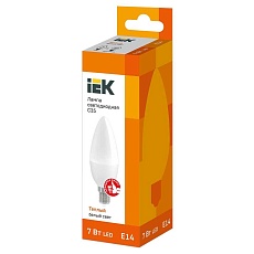 Лампа светодиодная IEK E27 7W 3000K матовая LLE-C35-7-230-30-E27 1