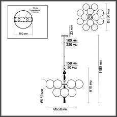 Подвесная люстра Odeon Light Exclusive Modern Palle 5405/12 4