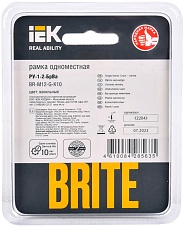 Рамка 1-постовая IEK Brite РУ-1-2-БрВа ваниль BR-M12-G-K10 2