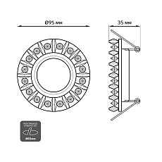 Встраиваемый светильник Gauss Backlight с подсветкой BL035 2