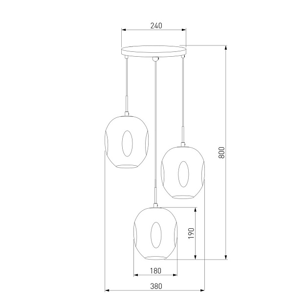Подвесной светильник Eurosvet Mill 50195/3 черный жемчуг Фото № 2