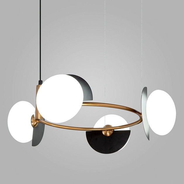 Подвесная люстра Eurosvet Moity 70150/4 черный/латунь Фото № 4