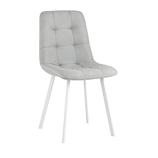 Кухонный стул Stool Group Chilly рогожка светло-серый (ножки белые) OS-2011 1009-34 wl
