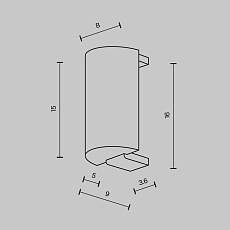 Заглушка торцевая для шинопровода Flarity,1 шт., платина Maytoni Technical FLARITY Accessories for tracks Flarity TRA154EC-PT 2