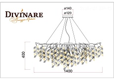 Подвесная люстра Divinare Salice 3136/01 SP-15 1