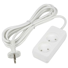 Удлинитель Uniel Ultra 2гн х 3м б/з S-CU2-3 White UL-00009977