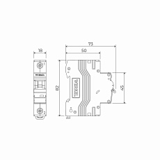 Автоматический выключатель Werkel 1P 40А C 4,5кА W901P404 4690389192692 1