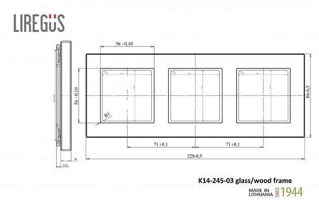Рамка 3-постовая Liregus Epsilon сталь 28-2273 Фото № 2
