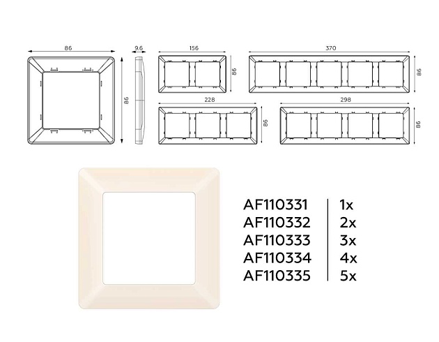 Рамка AMBRELLA VOLT AF110335 Фото № 4