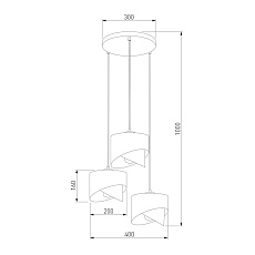 Подвесная люстра TK Lighting 4876 Grant Black 1