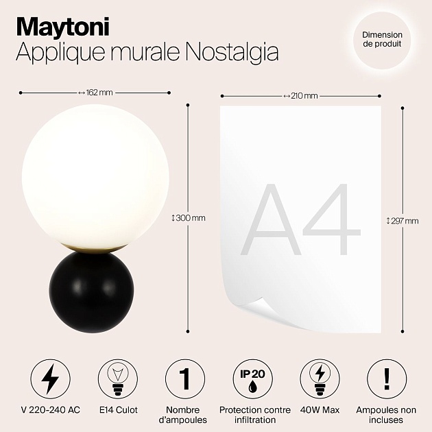 Бра Maytoni Nostalgia MOD048WL-01G Фото № 2