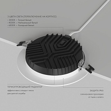 Встраиваемый светильник Denkirs Versa / Верса DK2463-WH 1