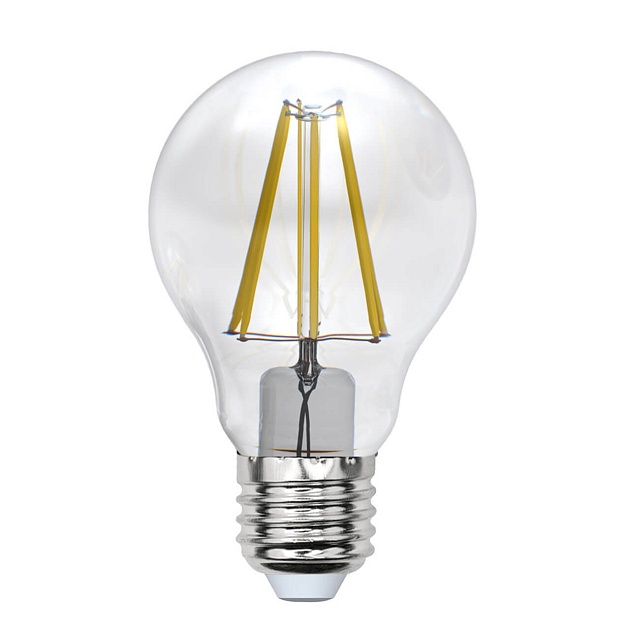 Лампа светодиодная филаментная Uniel E27 7W 3000K прозрачная LED-A60-7W/WW/E27/CL/MB GLM10TR UL-00002366 фото 