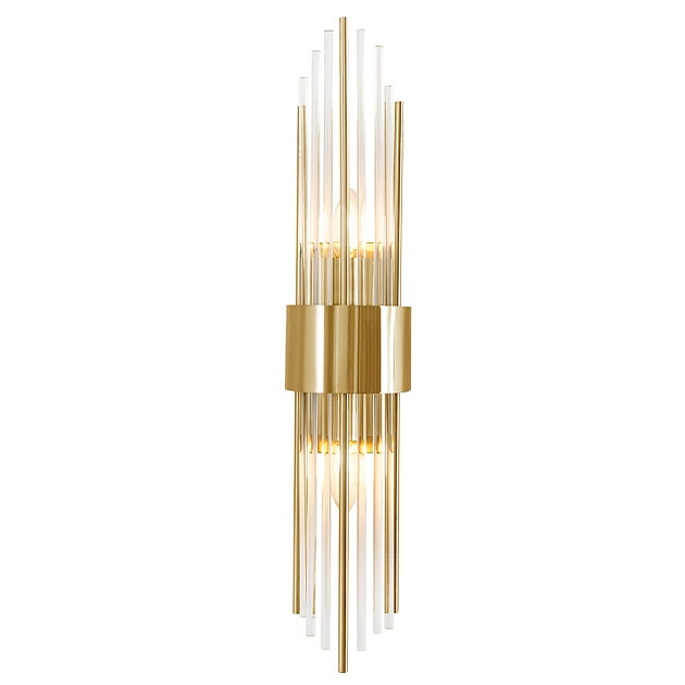 Настенный светильник Crystal Lux Atento AP2 Brass/Transparente фото 