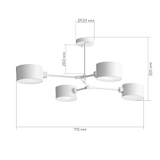 Потолочная люстра Evoluce Gimento SLE183502-04 1