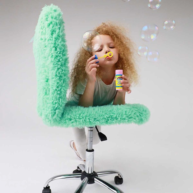Детское кресло AksHome Fluffy мятный, искусственный мех 86384 фото 16