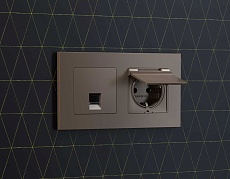 Лицевая панель розетки AMBRELLA VOLT AP6380 1