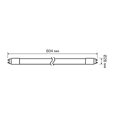 Лампа светодиодная Gauss G13 12W 6500К матовая 93032 2