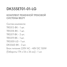 Комплект ременной трековой системы Denkirs Belty Set DK55SET01-01-LG 1