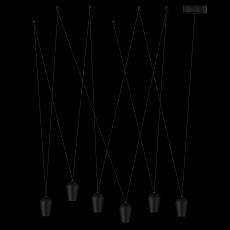Подвесной светодиодный светильник Loft IT Blackout 10357/6 4