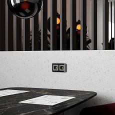 Розетка с заземлением, шторками и USB тип A+C Werkel графит акрил W1171744 4690389197536 2