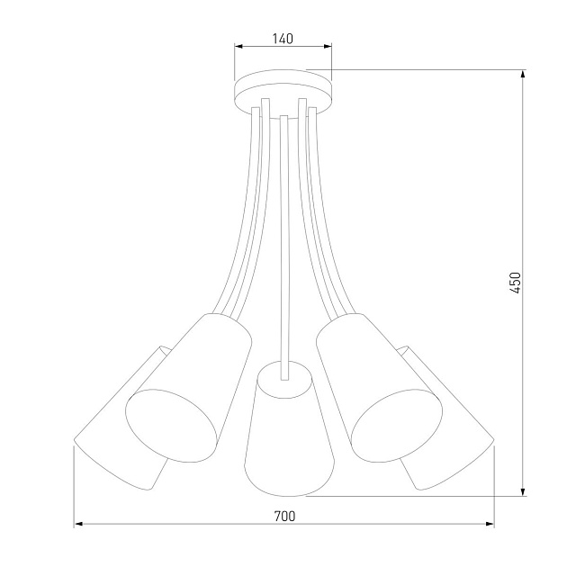 Потолочная люстра TK Lighting 3242 Wire Silver фото 2